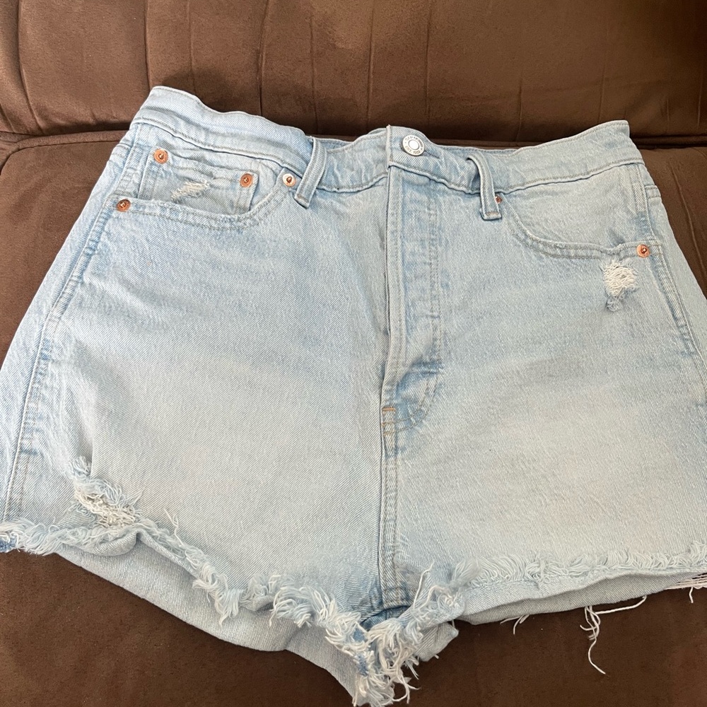 High waisted gap jean shorts